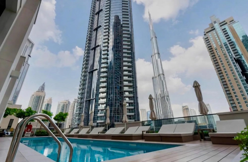Act Tower 1BR — Unit 5 | Walk to Burj Khalifa & Dubai Mall